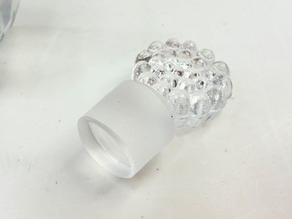 Vintage LALIQUE France Deux Fleurs Frosted Clear Crystal Perfume Bottle A857