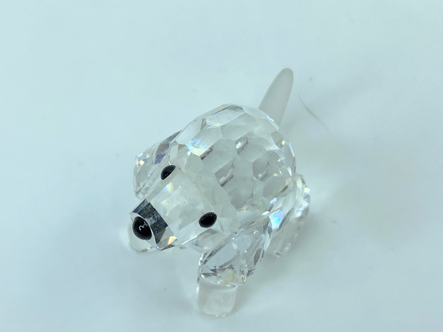 Swarovski Crystal Sitting Beagle black jet eyes 158418 S175