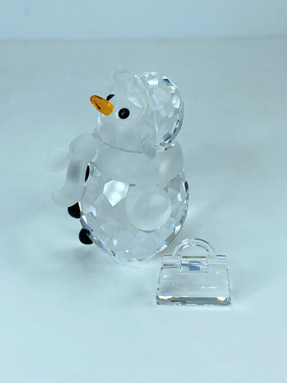 Swarovski Snow woman - Snow lady with purse- Christmas figurine - BOXED S177