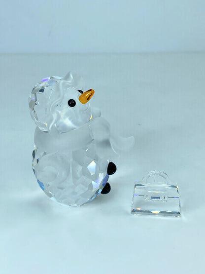 Swarovski Snow woman - Snow lady with purse- Christmas figurine - BOXED S177