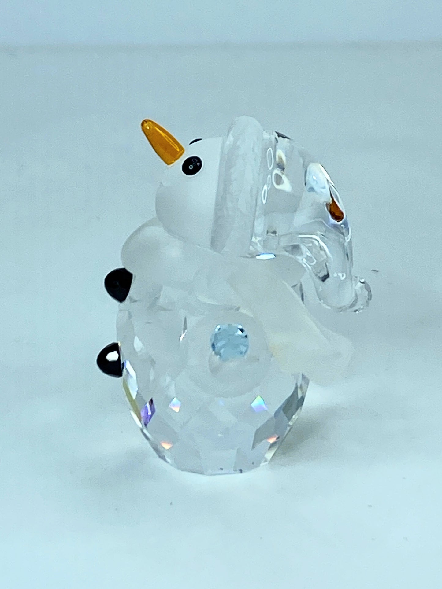 Swarovski Crystal Figurine Little Snowman holding Blue snowball in box S178