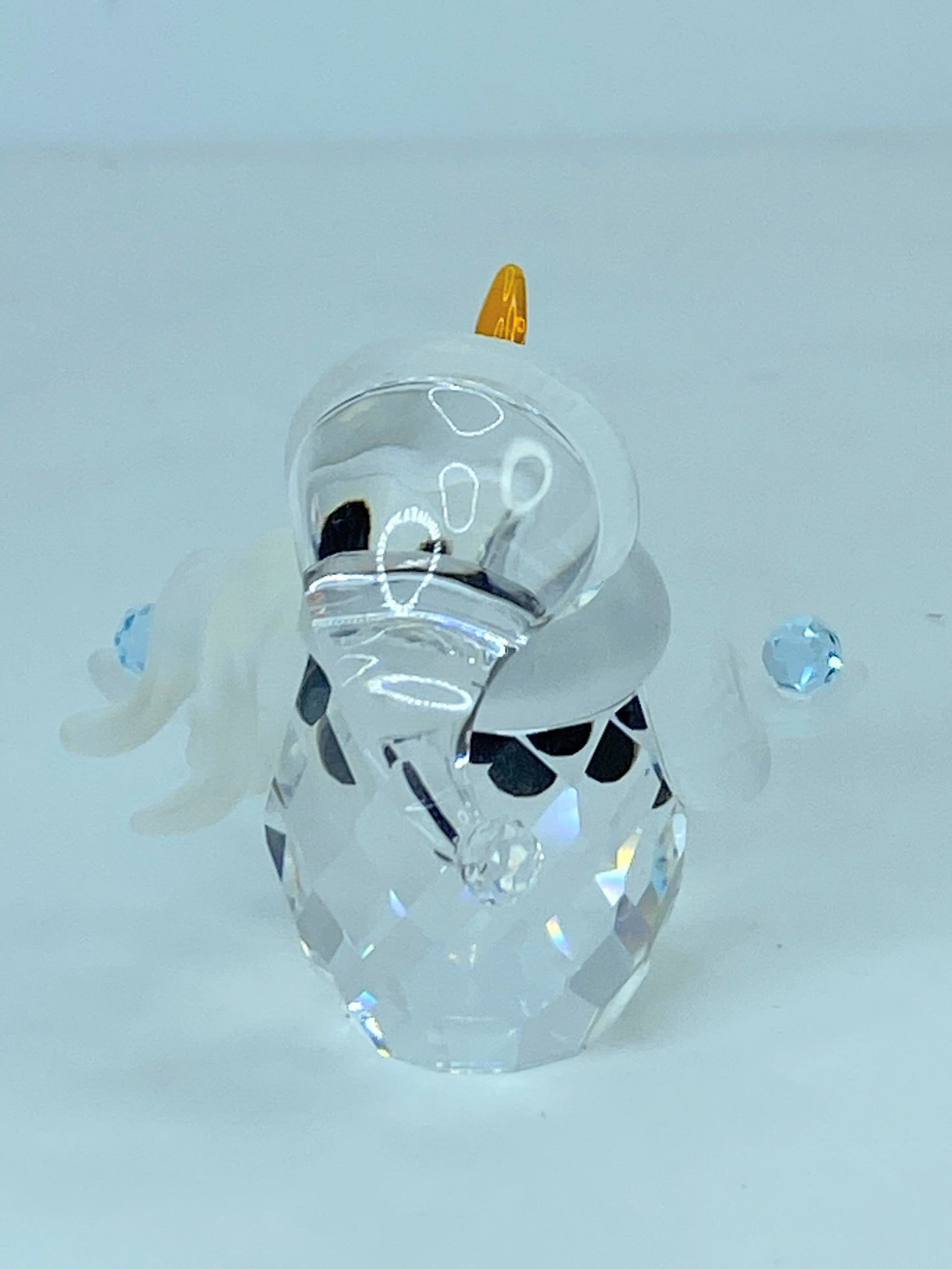 Swarovski Crystal Figurine Little Snowman holding Blue snowball in box S178