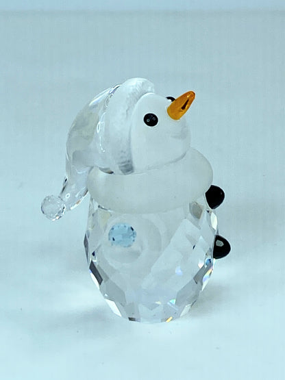 Swarovski Crystal Figurine Little Snowman holding Blue snowball in box S178