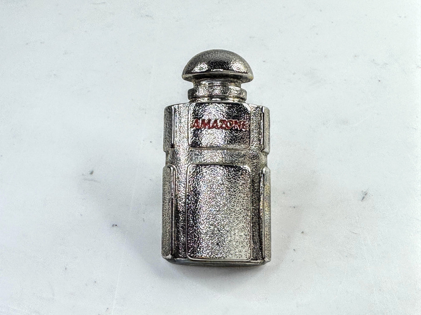 Vintage Hermès Metal Mini Perfume Bottle Charm brooch auth GS789