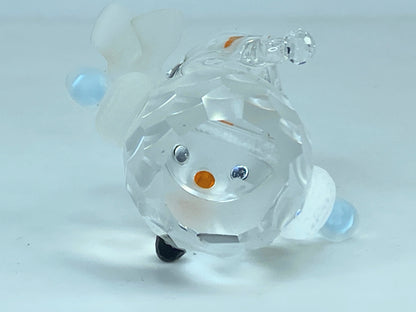 Swarovski Crystal Figurine Little Snowman holding Blue snowball in box S178