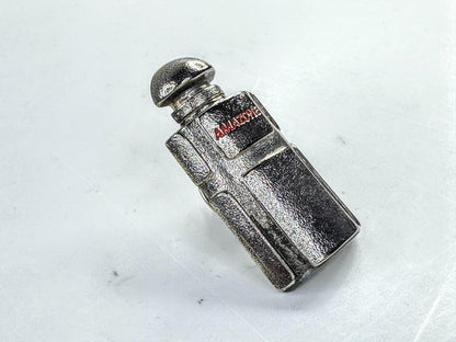 Vintage Hermès Metal Mini Perfume Bottle Charm brooch auth GS789