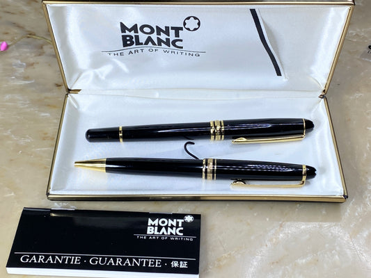 Montblanc Meisterstuck Fountain & Ballpoint Pen Collection Lot of 2 in box OF03