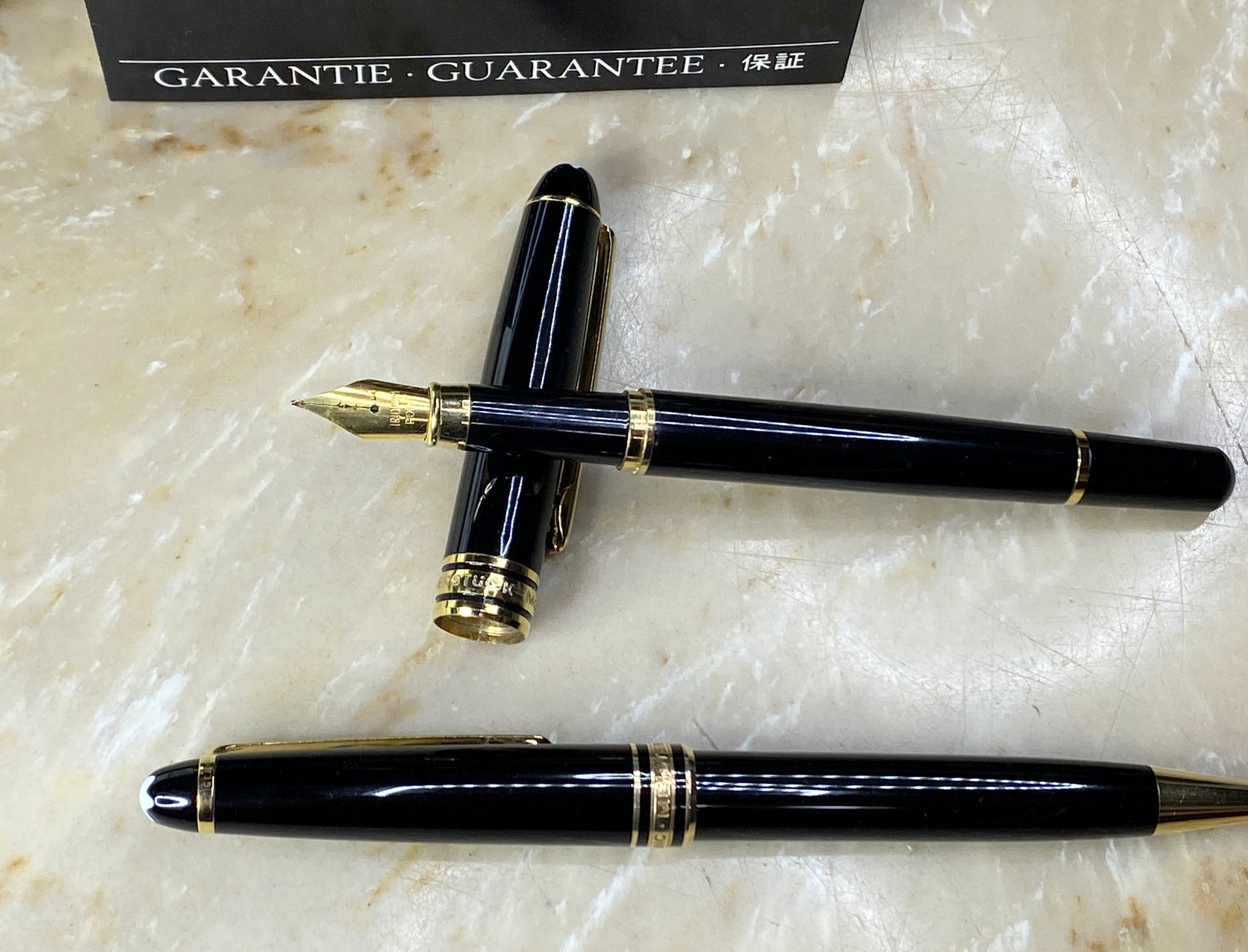 Montblanc Meisterstuck Fountain & Ballpoint Pen Collection Lot of 2 in box OF03