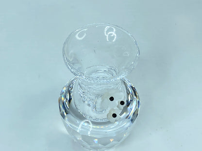 Swarovski Crystal Vase Frosted Flowers #7511 Figurine Austria w/Box-Retired S182