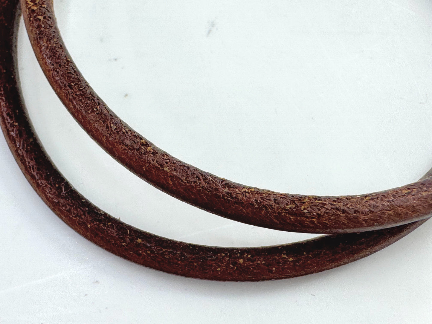 Vintage Hermès Jumbo Hook Leather Bracelet Palladium Brown GS794