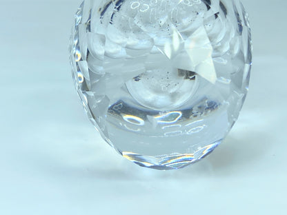 Swarovski Crystal Vase Frosted Flowers #7511 Figurine Austria w/Box-Retired S182