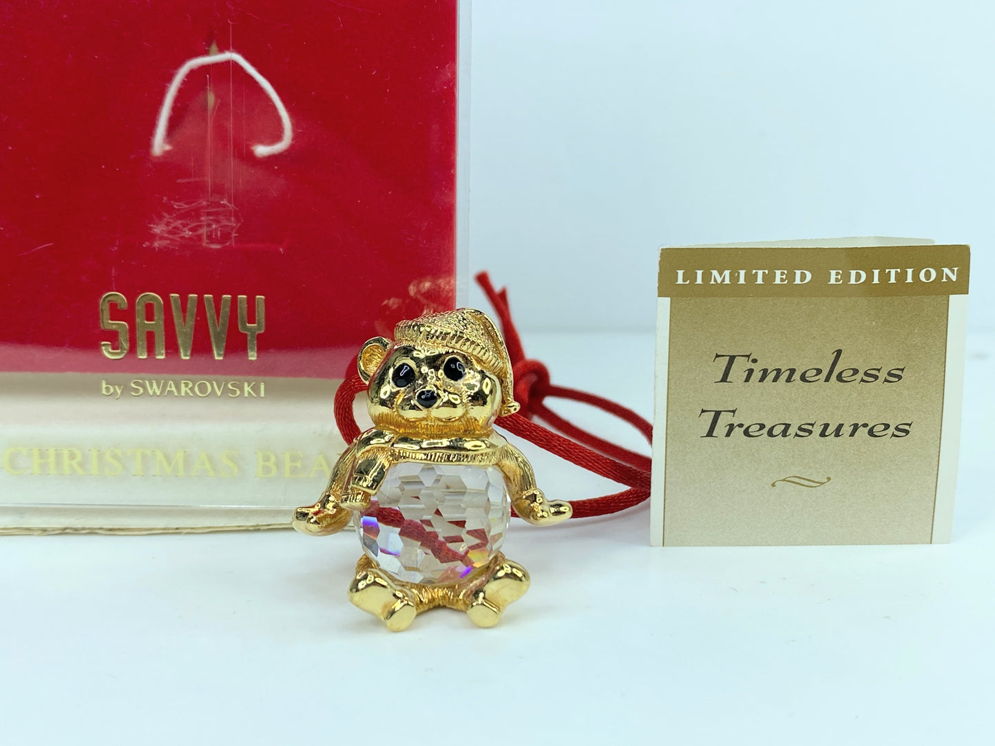 Swarovski Christmas Bear Pendant Chain Limited Edition Savvy in box S163