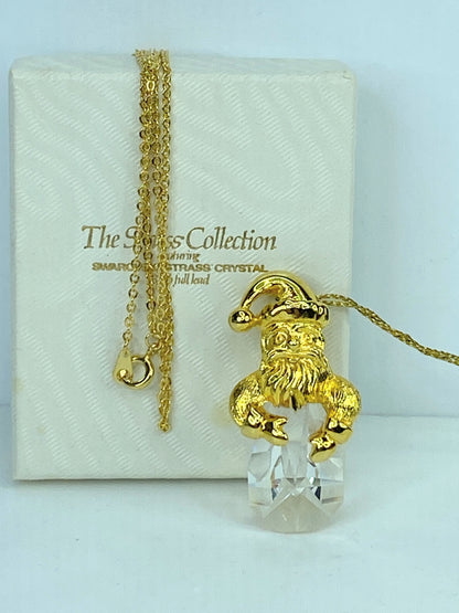 Swarovski crystal Strass collection of Santa Claus pendant & chain in box S162