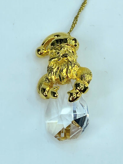 Swarovski crystal Strass collection of Santa Claus pendant & chain in box S162