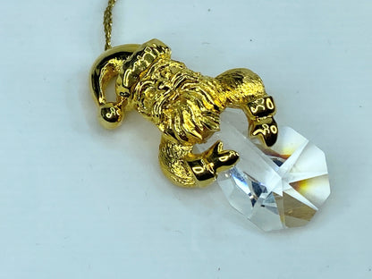 Swarovski crystal Strass collection of Santa Claus pendant & chain in box S162