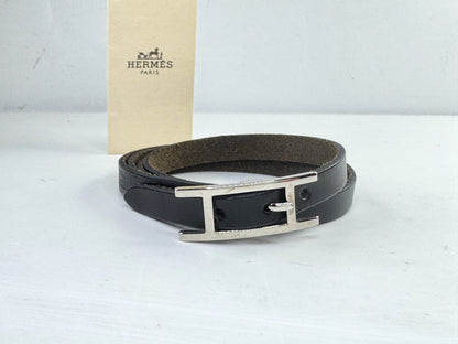 Vintage Hermès Leather Wrap Hapi 3 Bracelet authentic 29.5" with box GS797