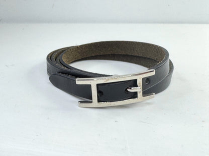Vintage Hermès Leather Wrap Hapi 3 Bracelet authentic 29.5" with box GS797
