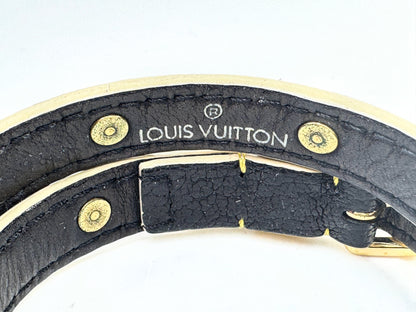 Vintage Louis Vuitton Leather Stud Wrap Bracelet Gold Hardware with box GS798