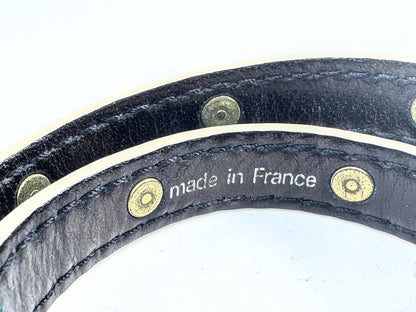 Vintage Louis Vuitton Leather Stud Wrap Bracelet Gold Hardware with box GS798