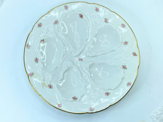 GDA Haviland Limoges 5 Well Hand Painted Porcelain Rosebud Flowers & Gold A430