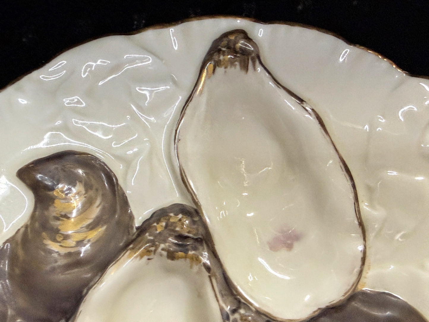 Vintage Limoges Oyster Plate Old Abbey France Porcelain 8.5" A879