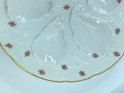 GDA Haviland Limoges 5 Well Hand Painted Porcelain Rosebud Flowers & Gold A430