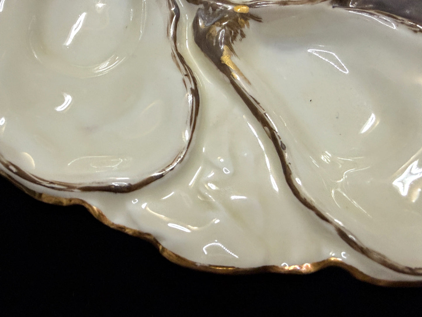 Vintage Limoges Oyster Plate Old Abbey France Porcelain 8.5" A879