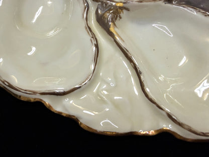 Vintage Limoges Oyster Plate Old Abbey France Porcelain 8.5" A879