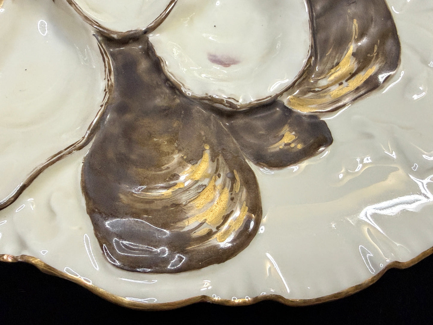 Vintage Limoges Oyster Plate Old Abbey France Porcelain 8.5" A879