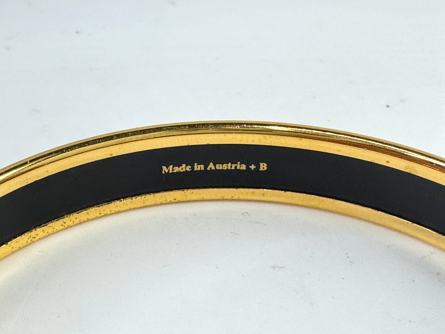 Vintage Hermès Email PM Cloisonné Bracelet Golden Metal Gold-plated 8" GS799