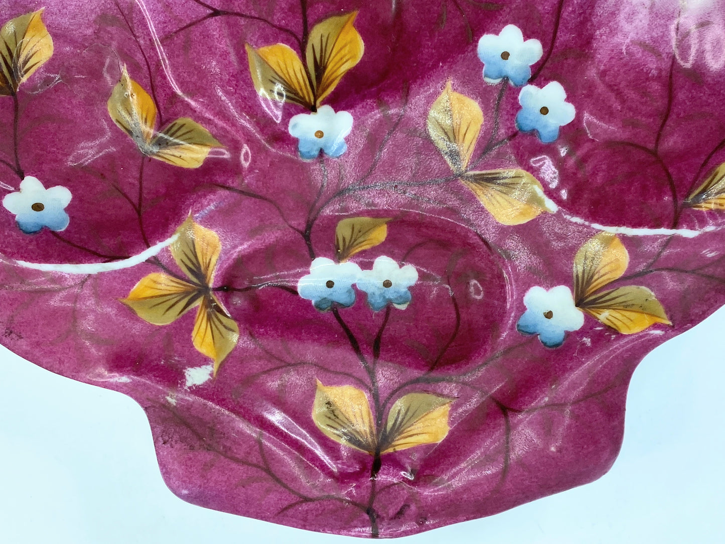 RARE 1861 German Erdmann Schlegelmilch hand-painted 5 well Oyster plate S431