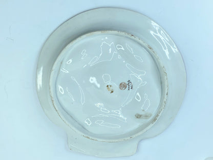 RARE 1861 German Erdmann Schlegelmilch hand-painted 5 well Oyster plate S431