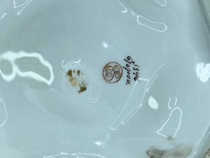 RARE 1861 German Erdmann Schlegelmilch hand-painted 5 well Oyster plate S431