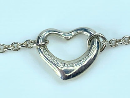 Tiffany & Co. Elsa Peretti Open Heart Silver Bracelet w/ pouch