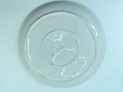 19th cent Haviland Limoges cobalt blue gold encrusted 5 well Oyster plate A436