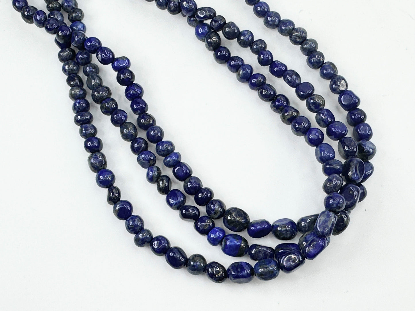 Jay King sterling graduated Lapis Lazuli triple strands necklace JR9369