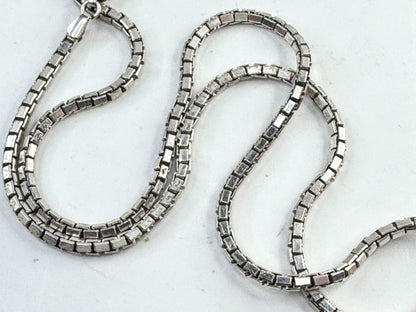Vintage Sterling Silver Heavy Double Box Chain Necklace 3mm 38.7g JR1618