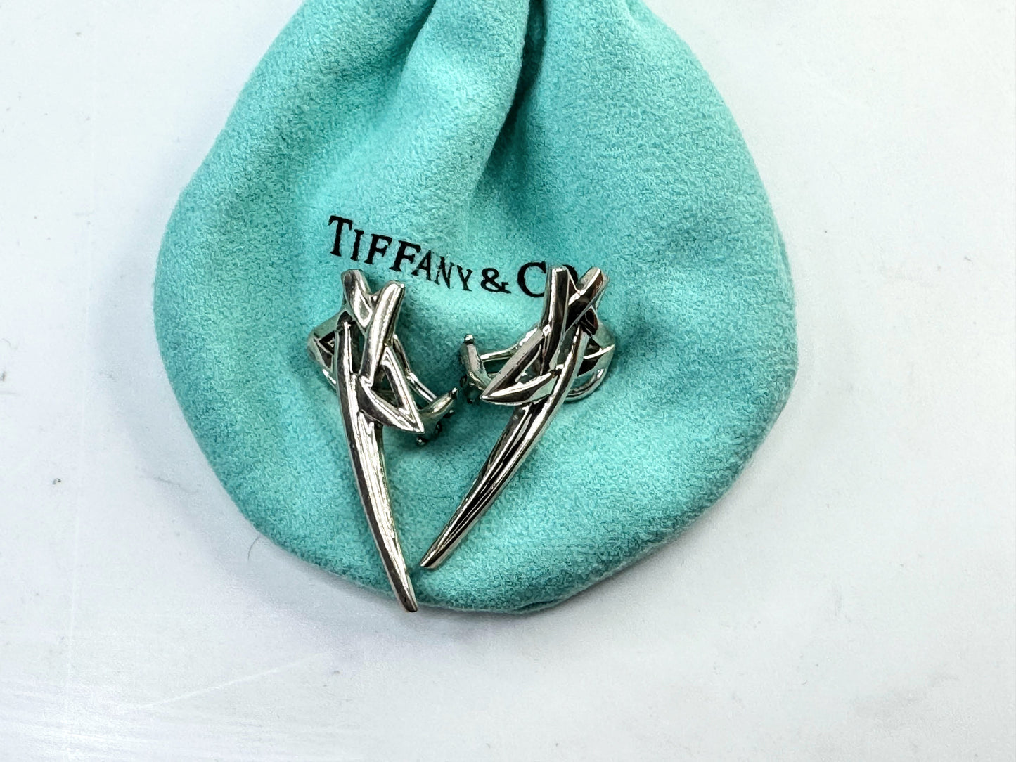 Vintage Tiffany & Co Paloma Picasso Sterling Starfish Clip-On Earrings JR1619
