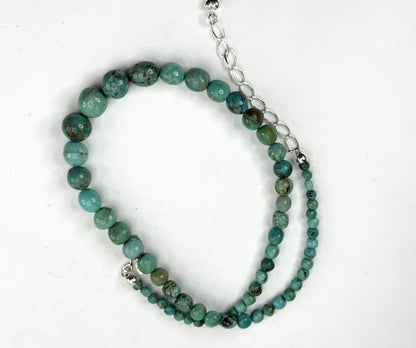 Jay King Sterling natural graduated Turquoise beads necklace JR9373