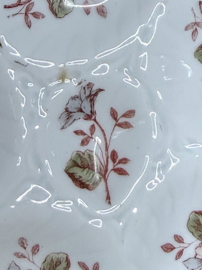Antique 5 Well Oyster Plate Floral Relief Carlsbad Austria 9.0" A887