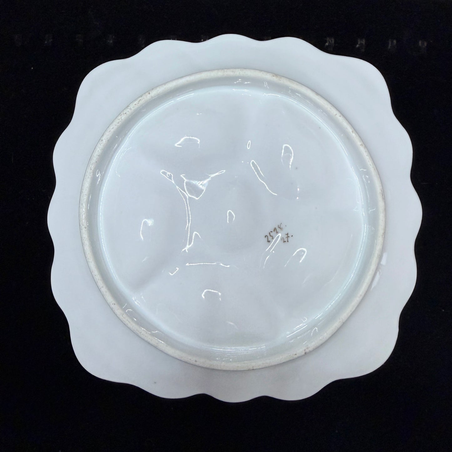 Antique 5 Well Oyster Plate Floral Relief Carlsbad Austria 9.0" A887