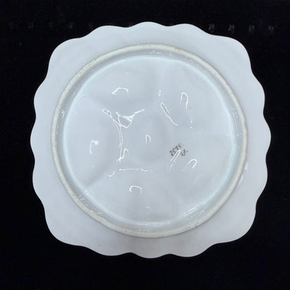 Antique 5 Well Oyster Plate Floral Relief Carlsbad Austria 9.0" A887