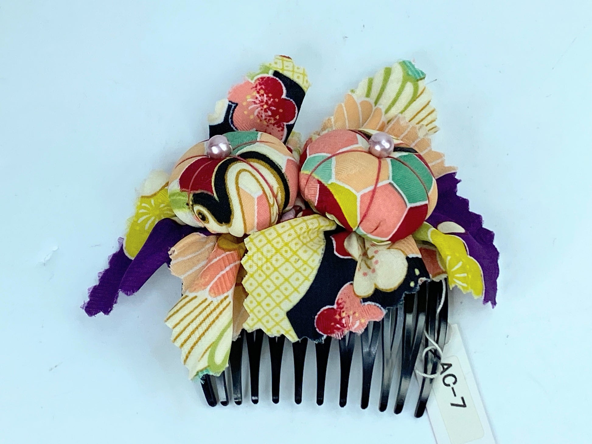 Handmade Japanese Floral Tsumami Hair pin Kimono Hanfu hair accessory GS391