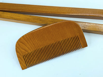 1970's hand craft Boxwood hair Comb & picks Camellia Oil Finished GS392
