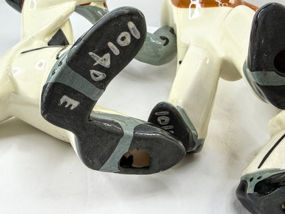 West Coast C1940'S Pottery Jazz Band Figurines Vintage Set of 4 Rare A1077