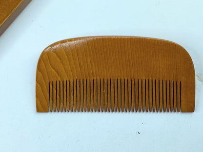 1970's hand craft Boxwood hair Comb & picks Camellia Oil Finished GS392