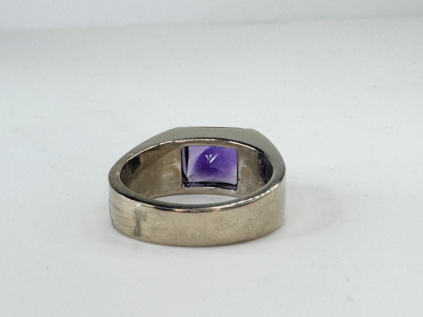 Cartier Tank 18K White Gold Amethyst Ring JR9383