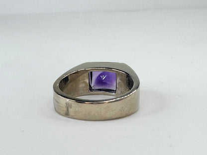 Cartier Tank 18K White Gold Amethyst Ring JR9383