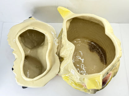 Vintage McCoy Pottery Two Kittens in Basket Ceramic Cookie Jar A1078