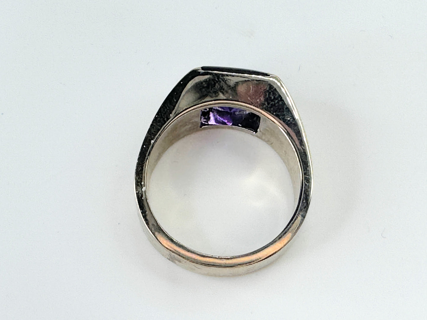 Cartier Tank 18K White Gold Amethyst Ring JR9383